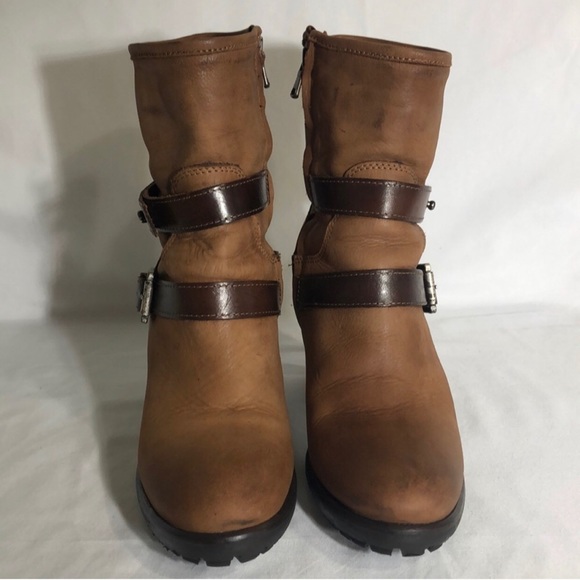 Brown Leather Vera Gomma Ankle Booties - Picture 4 of 7